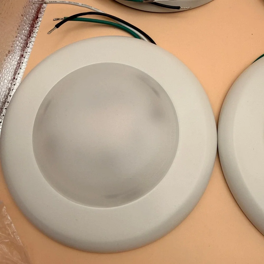 Pack of 6 ASD LED Disk Lights 4 Inch, 10W 3000K Warm White 650LM, Dimmable Flush